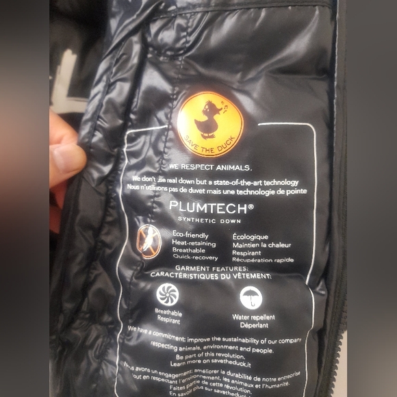 Save The Duck - Black Puffer Jacket Size: 8 - Picture 8 of 16